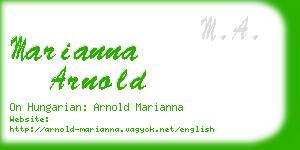 marianna arnold business card